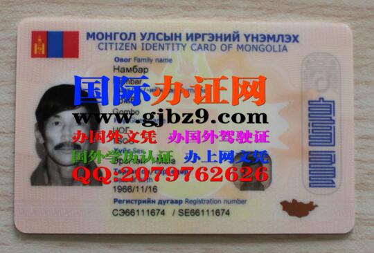 蒙古国驾驶证样本Монгол улсын жолооны үнэмлэх