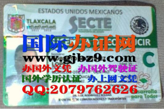 墨西哥特拉斯卡拉州驾驶证样本Licencia de conducir de Tlaxcala